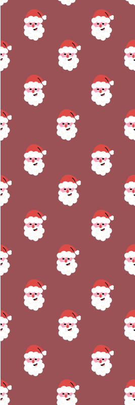 クリスマスの壁画サンタクロース赤い模様 - TENSTICKERS