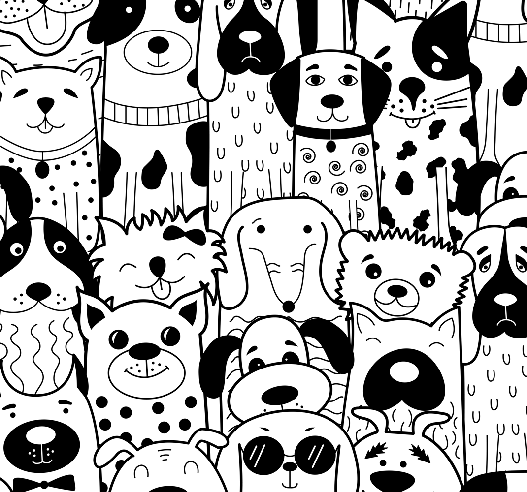 寝室 ビニールマット 犬柄 - TENSTICKERS