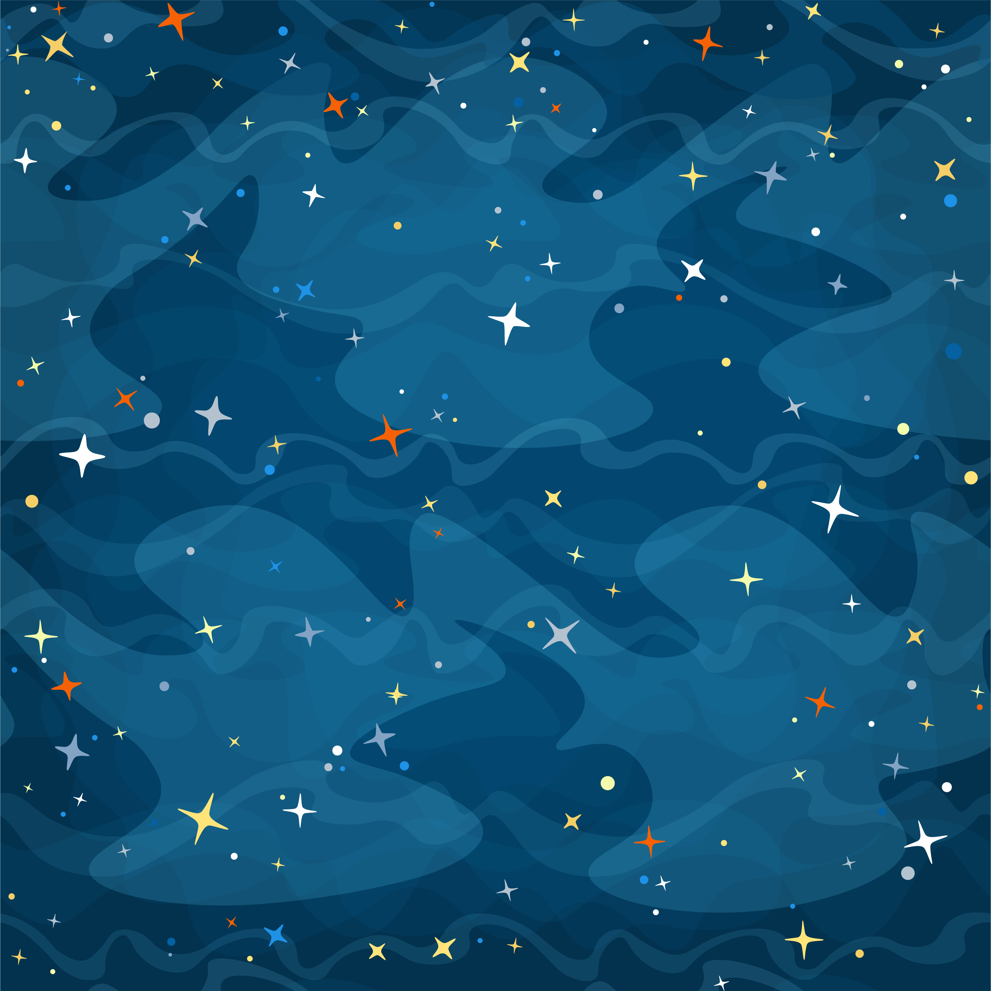 寝室 ビニールマット 星空迷彩 - TENSTICKERS