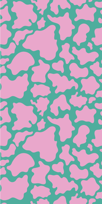 寝室 ビニールマット カラフルな牛柄 - TENSTICKERS