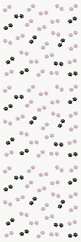 寝室 ビニールマット 猫の足跡 - TENSTICKERS