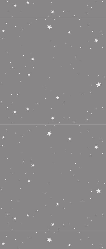 寝室 ビニールマット グレーの背景に白い星 - TENSTICKERS