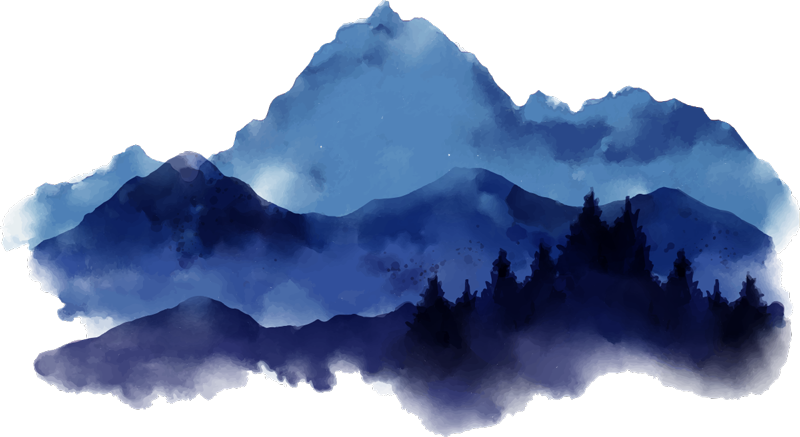 フォトミュラルネイチャー切り絵の山々 - TENSTICKERS