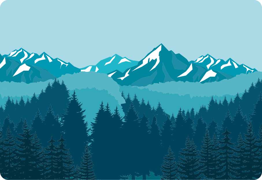 フォトミュラルネイチャー青緑の風景 - TENSTICKERS