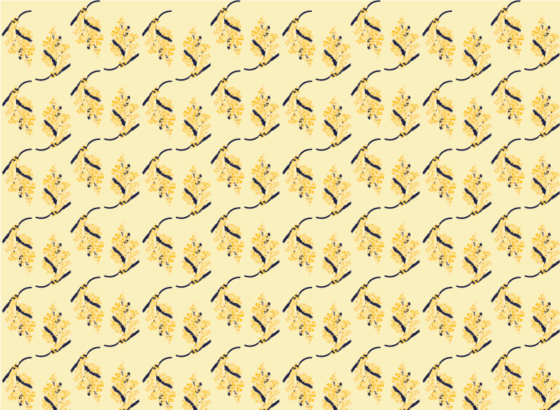 フォトミュラルネイチャーミモザのパターン - TENSTICKERS