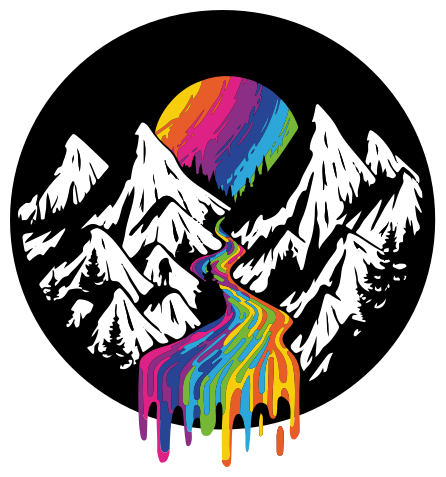フォトミュラルネイチャー虹の山の風景 - TENSTICKERS