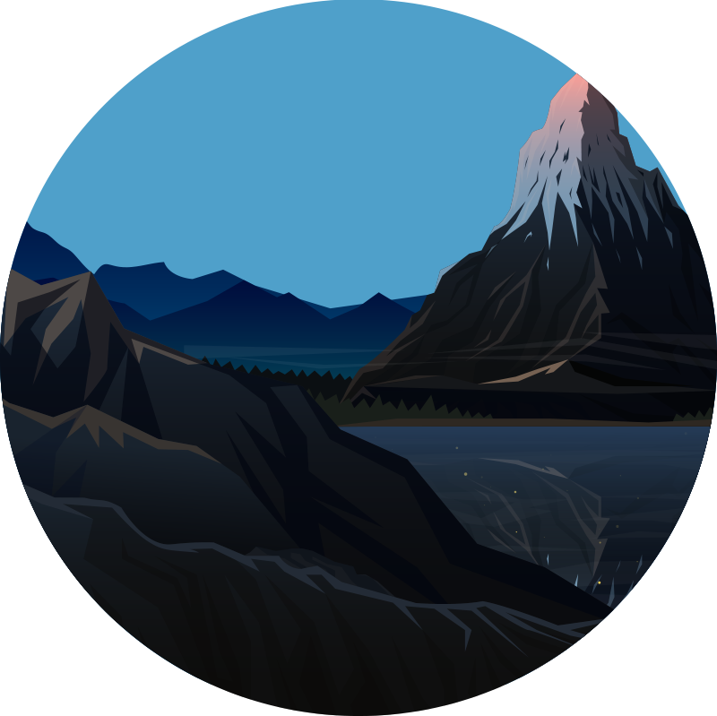フォトミュラルネイチャー山の風景ビュー - TENSTICKERS
