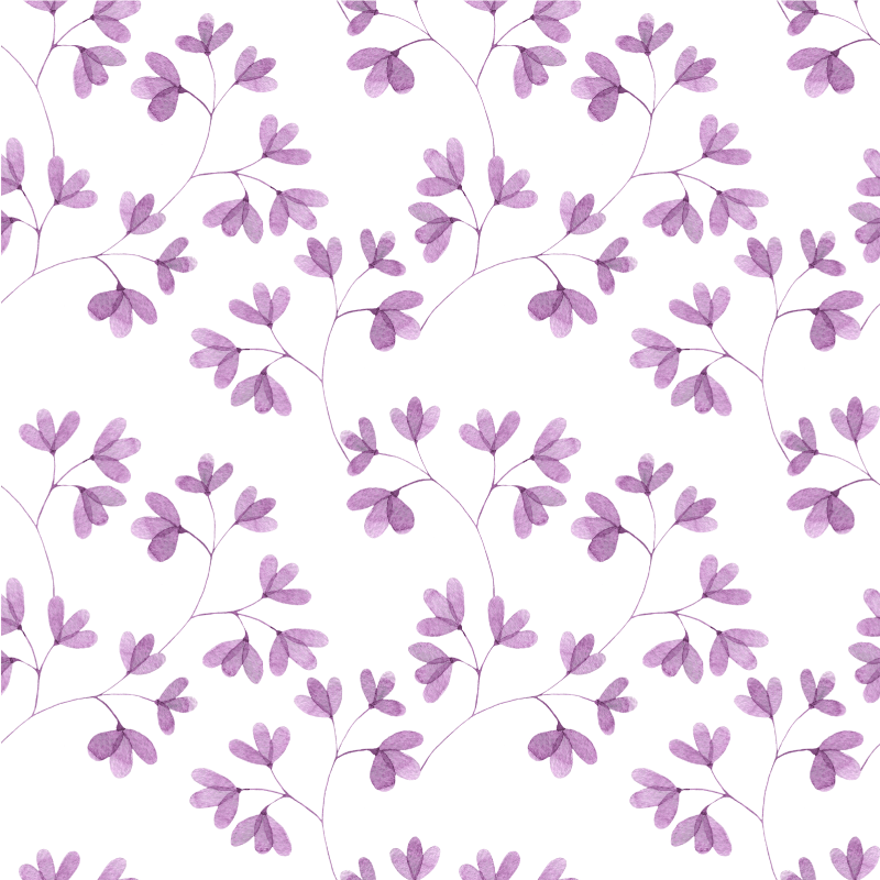 花と植物の壁画ピンクの葉のデザイン - TENSTICKERS
