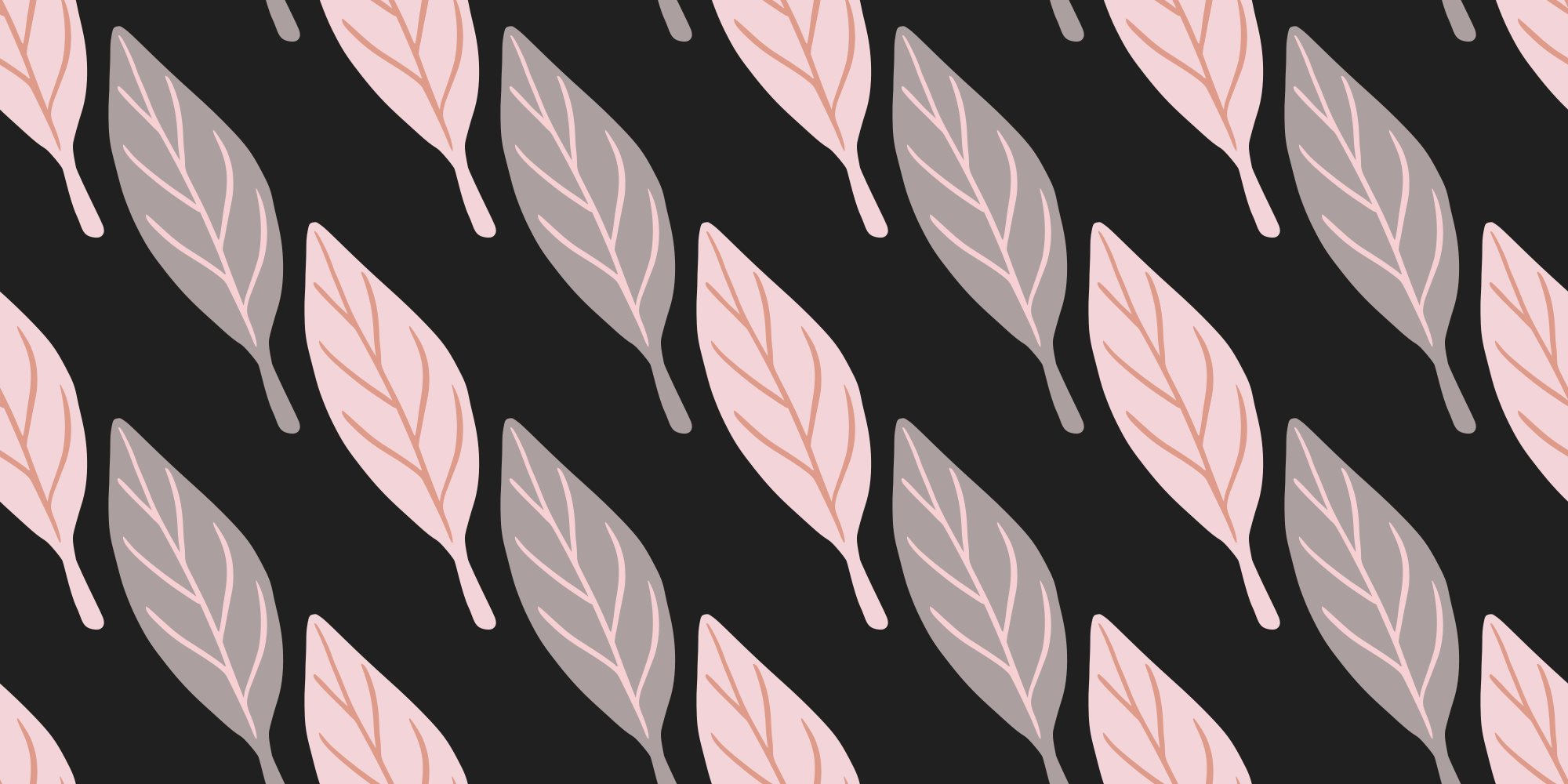 花と植物の壁画おしゃれな葉のパターン - TENSTICKERS