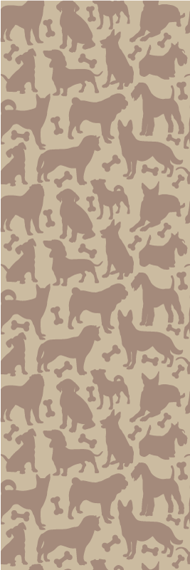 寝室 ビニールマット 驚きのシームレス犬柄 - TENSTICKERS