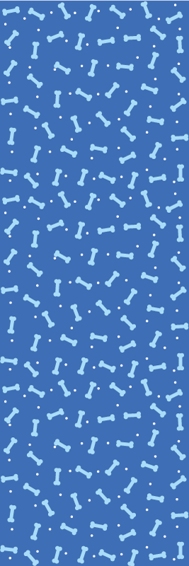 寝室 ビニールマット 驚きの青い背景のシームレスな骨 - TENSTICKERS