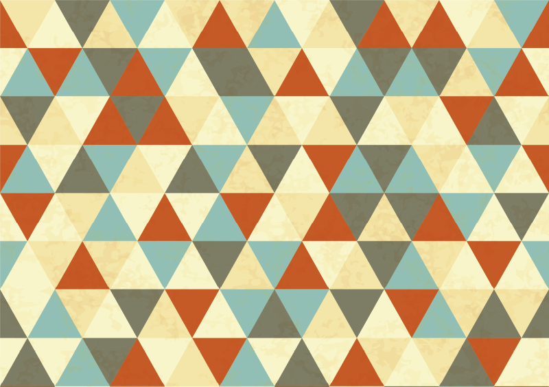 幾何学的なビニールマット カラートライアングルパターン - TENSTICKERS