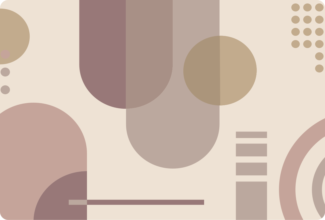 幾何学的なビニールマット ブラウンの幾何学的モダンアート - TENSTICKERS