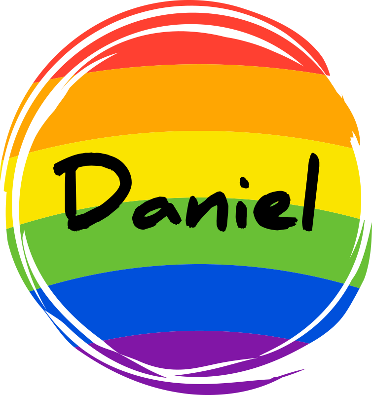 幾何学的なビニールマット パーソナライズされた虹の円 - TENSTICKERS