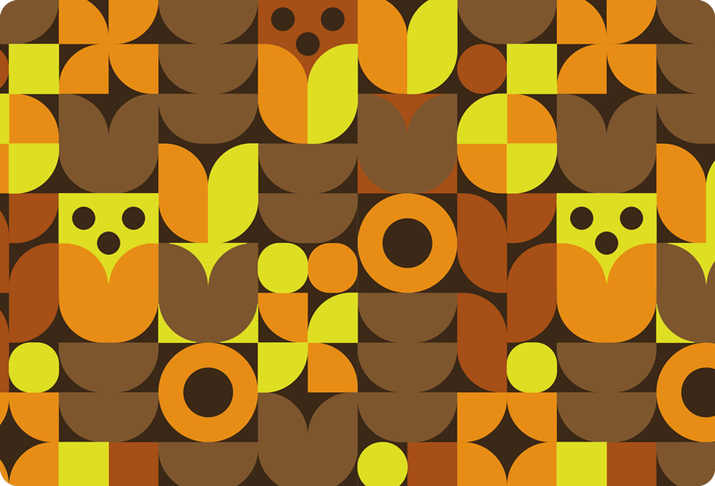 幾何学的なビニールマット抽象的な70年代ノートパソコン - TENSTICKERS