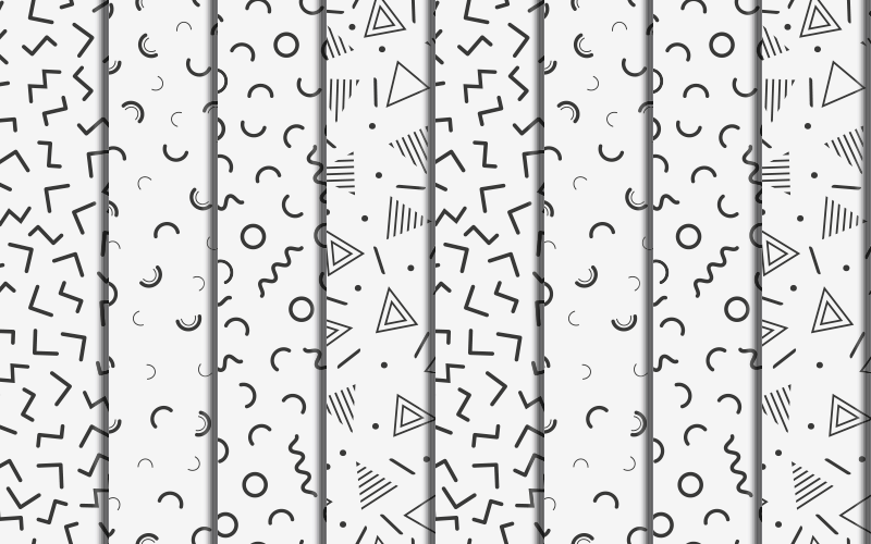 幾何学的なビニールマット レトロ幾何学模様 - TENSTICKERS