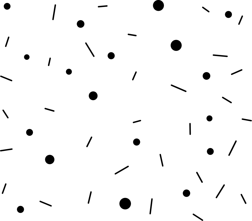 幾何学的なビニールマット 円と線のコンフェッティ - TENSTICKERS