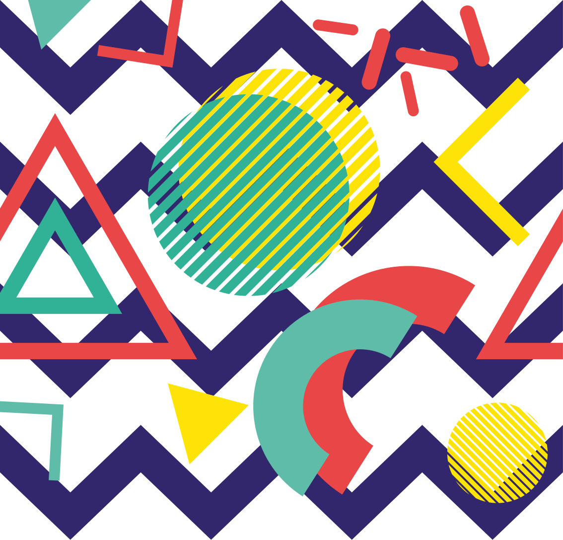 幾何学的なビニールマット カラフルな模様 - TENSTICKERS