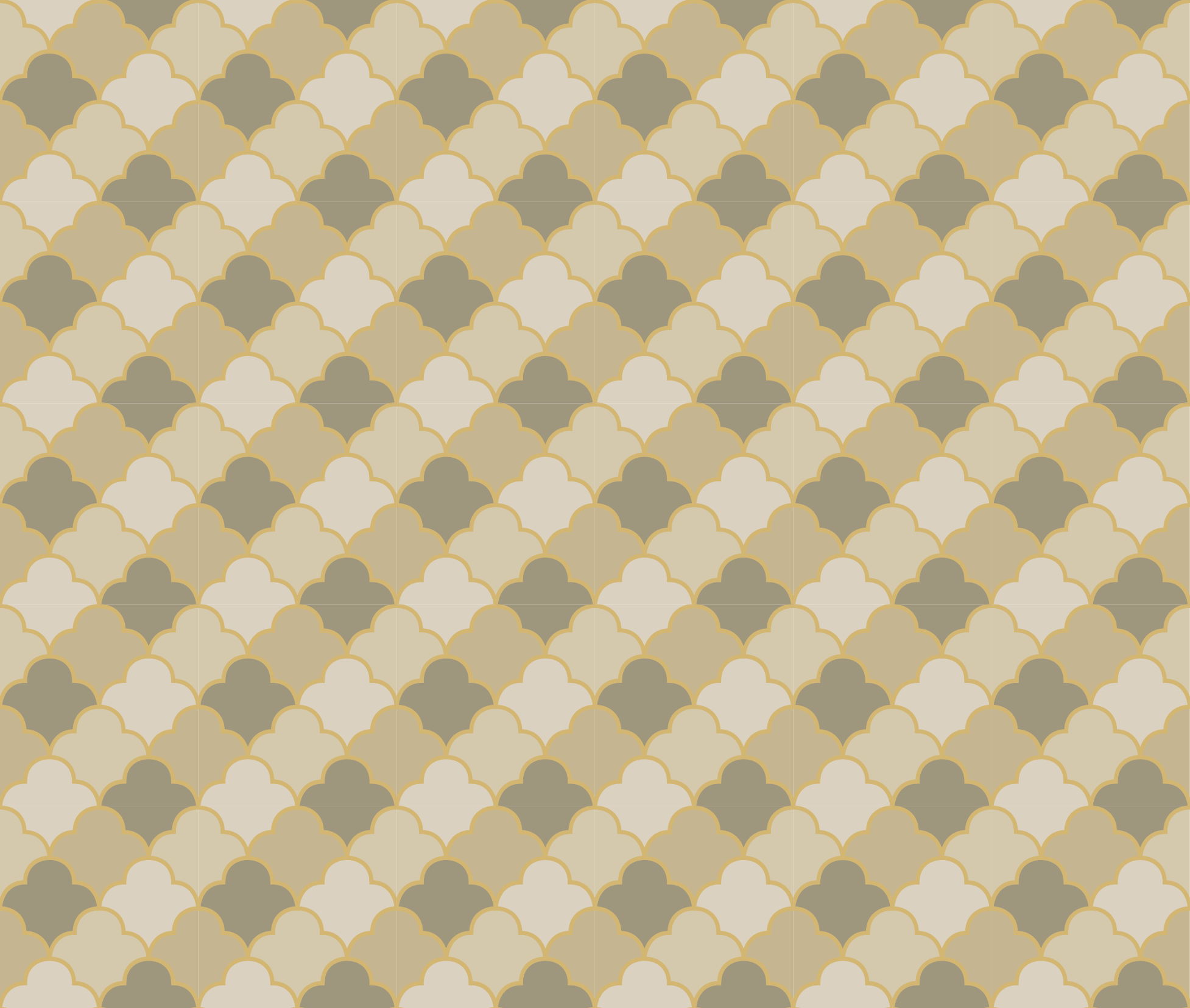 幾何学的なビニールマット ベージュアールデコパターン - TENSTICKERS