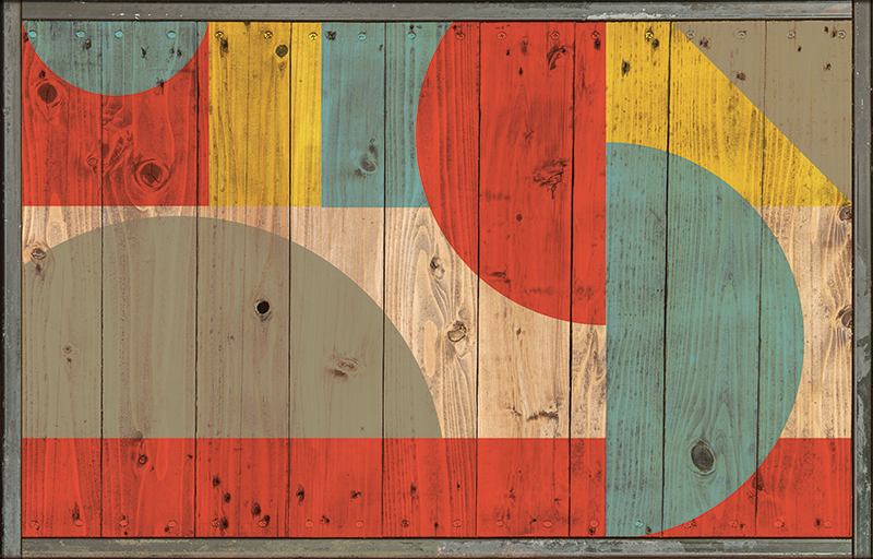 幾何学的な ビニールマット 木の幾何学 - TENSTICKERS