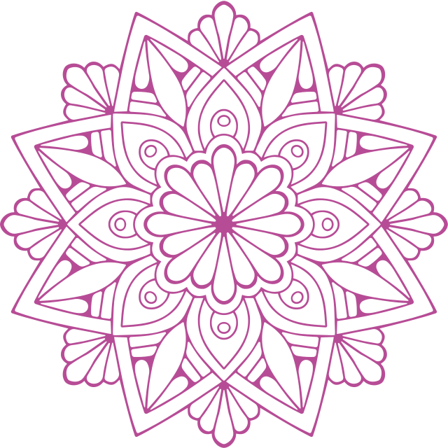 幾何学的なビニールマット精緻な植物要素 - TENSTICKERS