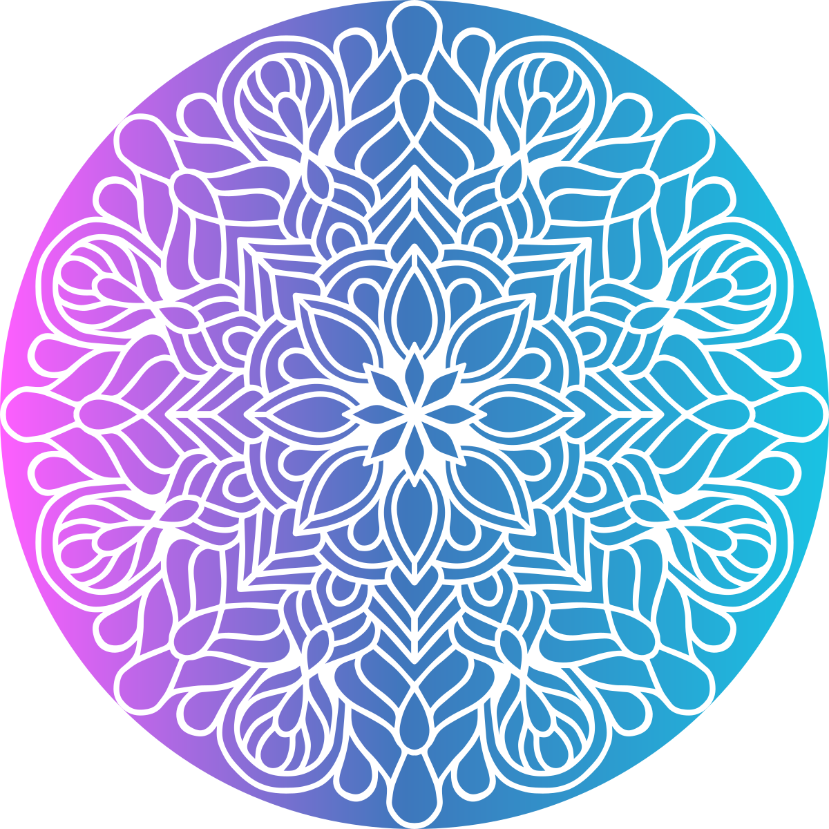 幾何学的なビニールマット 鮮やかな円形模様 - TENSTICKERS