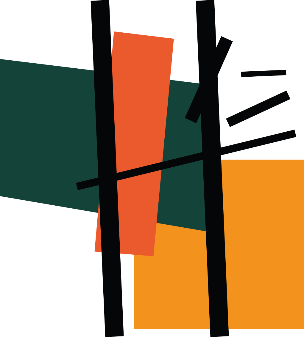 幾何学的なビニールマット抽象的な色のセクション - TENSTICKERS