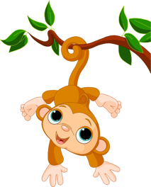 子供 ビニールマット 幸せな小さな猿 - TENSTICKERS