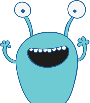 子供 ビニールマット 青いモンスターのクローゼット用ステッカー - TENSTICKERS