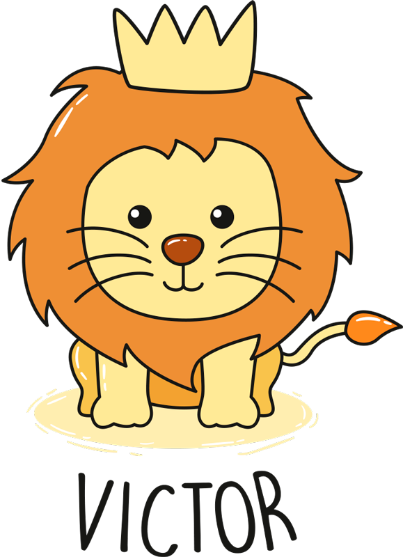 子供 ビニールマット ベビーライオンの絵柄 - TENSTICKERS