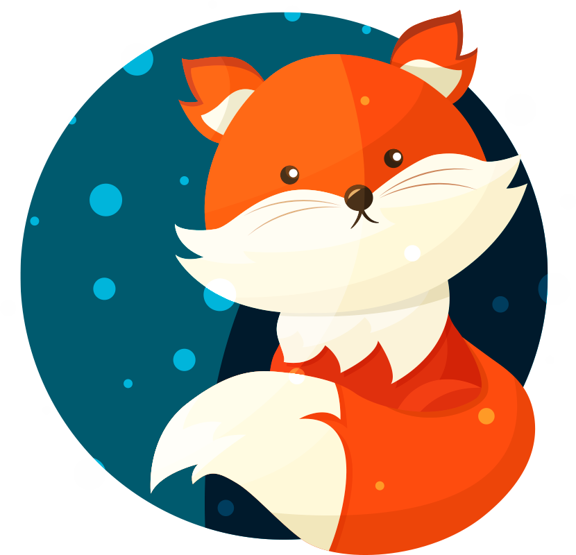 子供 ビニールマット かわいい狐の絵 - TENSTICKERS