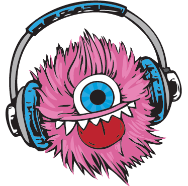 子供 ビニールマット ピンクの毛むくじゃらモンスター - TENSTICKERS