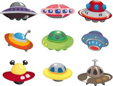子供 ビニールマット ufoコレクションステッカー - TENSTICKERS