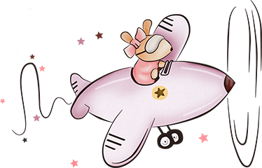 子供 ビニールマット 飛行機に乗った小さなネズミ - TENSTICKERS