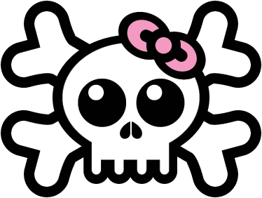 子供 ビニールマット リボン付きスカル - TENSTICKERS