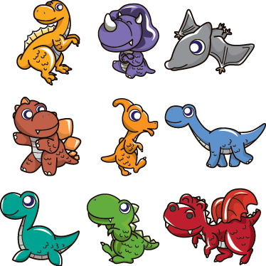 子供 ビニールマット 恐竜の赤ちゃんステッカー - TENSTICKERS