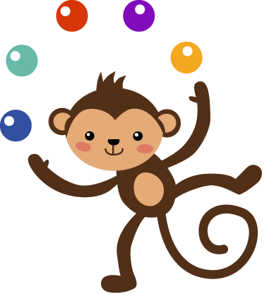 子供 ビニールマット ジャグリングモンキー - TENSTICKERS
