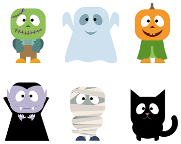 子供 ビニールマット モンスターのハロウィンステッカー - TENSTICKERS