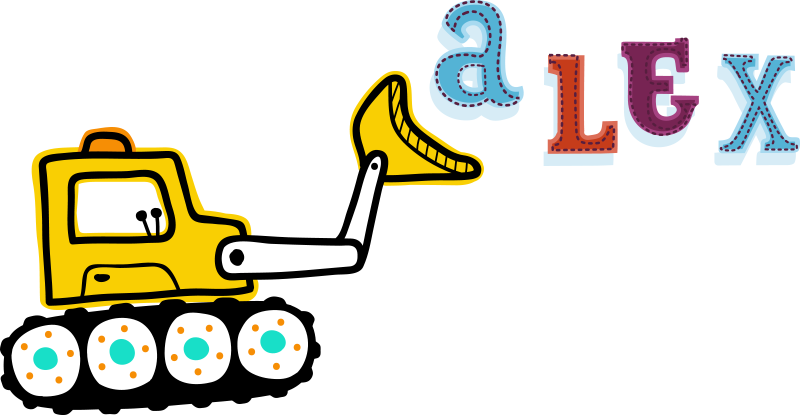 子供 ビニールマット エクスカベーター 名前入り - TENSTICKERS