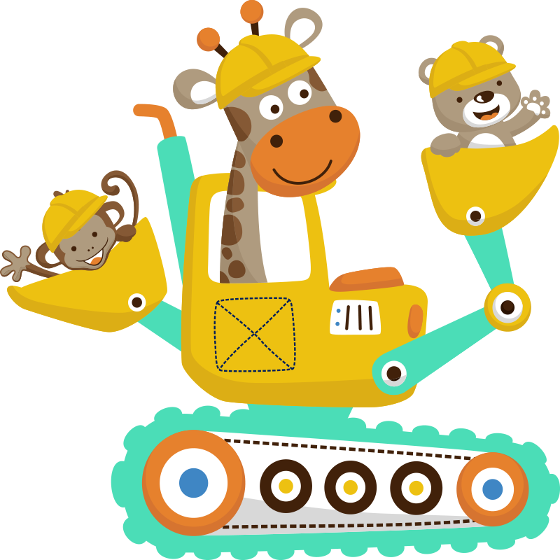 子供 ビニールマット 動物付きバガー - TENSTICKERS
