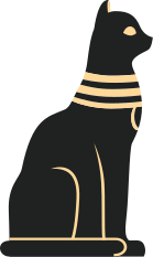 寝室 ビニールマット エジプト猫 - TENSTICKERS