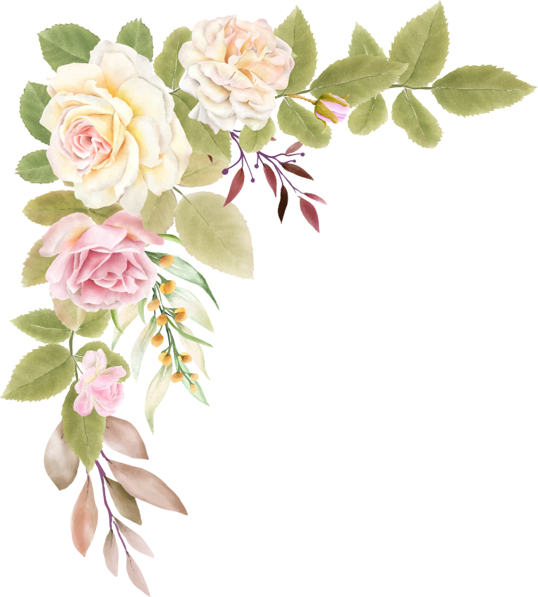 寝室 ビニールマット ピンクと白のバラ - TENSTICKERS