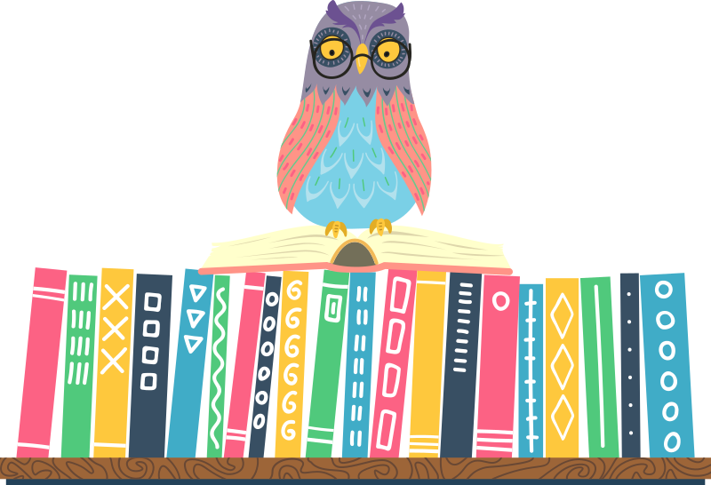 寝室 ビニールマット 眼鏡をかけたカートゥーンフクロウ - TENSTICKERS