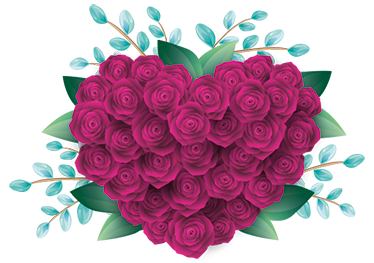 寝室 ビニールマット バラのハートクラウン - TENSTICKERS