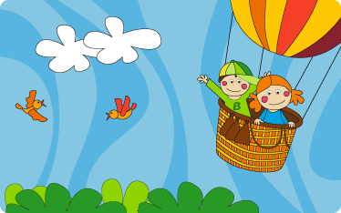 子供 ビニールマット 空気の風船に乗って - TENSTICKERS