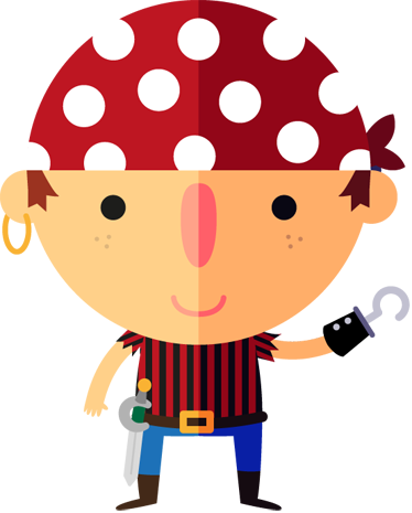 子供 ビニールマット 海賊イラスト - TENSTICKERS