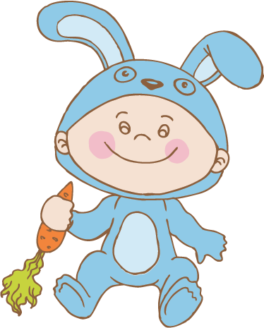 子供 ビニールマット うさぎのコスチューム - TENSTICKERS