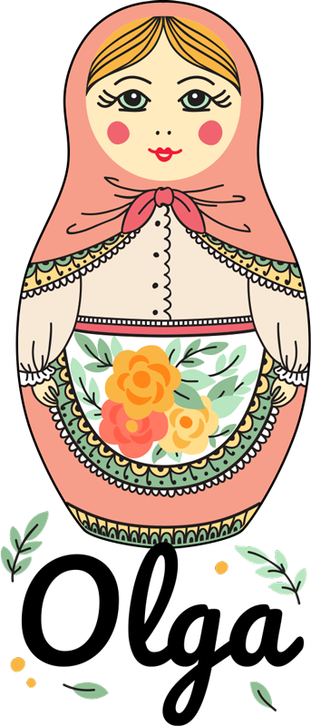 子供 ビニールマット 名前入りマトリョーシカ - TENSTICKERS