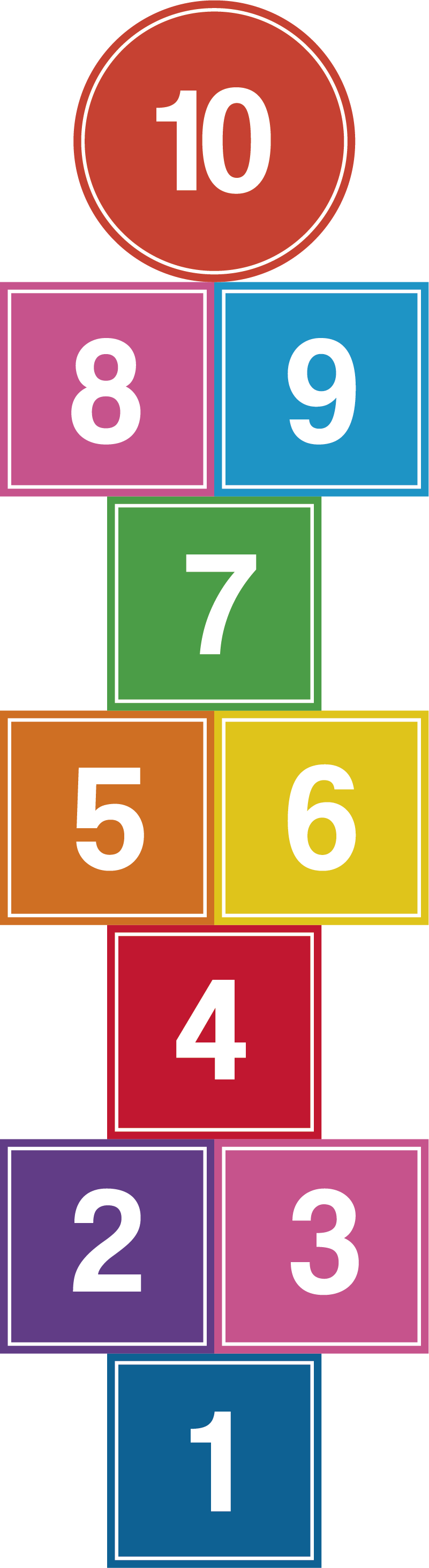 ゲーム ビニールマット カラフルなホッピングマット - TENSTICKERS