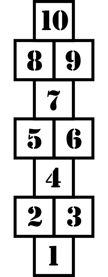 ゲーム ビニールマット モダンな子供用ホッピングマット - TENSTICKERS